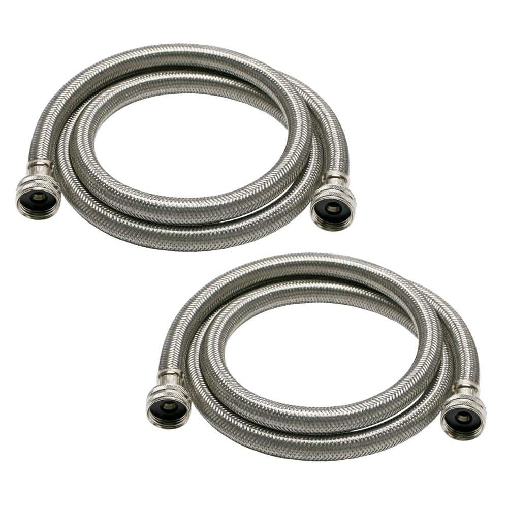 100 FT Grey Pressure Washer Hose With Stainless Steel Fittings