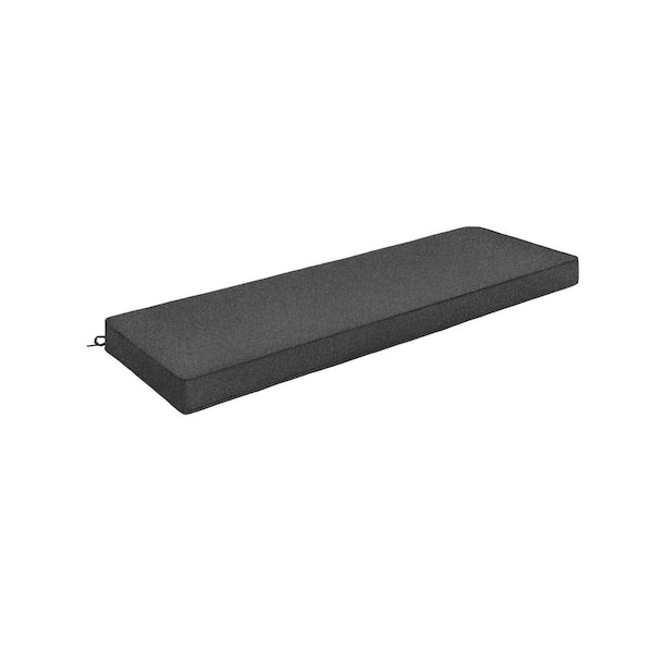 HAVEN WAY Universal 54 in. x 18 in. 1-Piece Outdoor Rectangular Bench Cushion in Charcoal (1-Pack)