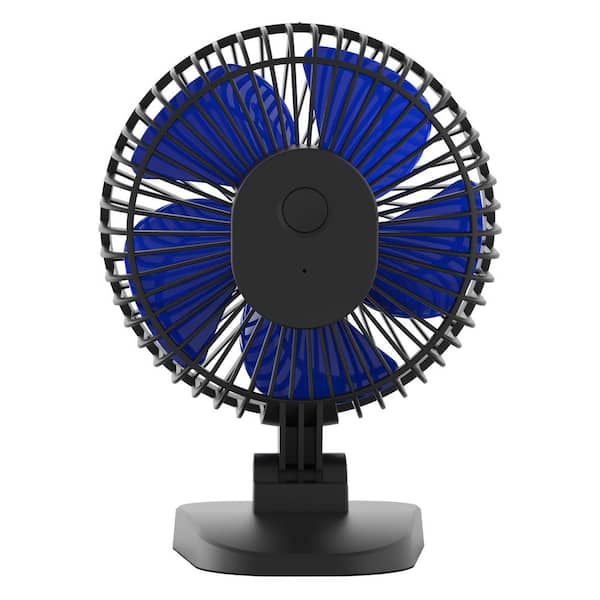 Desk Fan Home Super Quiet Blue Ideal for Office Powerful Rechargeable Fan 3-Speed ​​Portable Mini Cooling Fan
