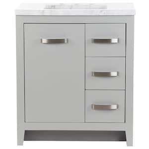 Blakely 31 in. W x 19 in. D x 36 in. H Single Sink Bath Vanity in Sterling Gray with Lunar Cultured Marble Top