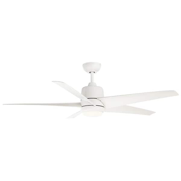 Hampton Bay Mena 54 In White Color Changing Integrated Led Indoor Outdoor Matte Ceiling Fan With Light Kit And Remote Control 99918 - Hampton Bay Mara Indoor Outdoor Ceiling Fan