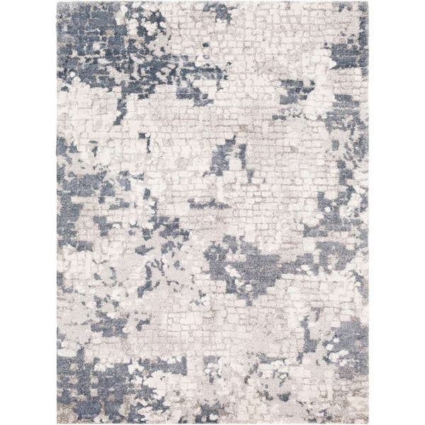 Livabliss Jovita Gray 6 ft. 7 in. x 9 ft. 6 in. Abstract Area Rug
