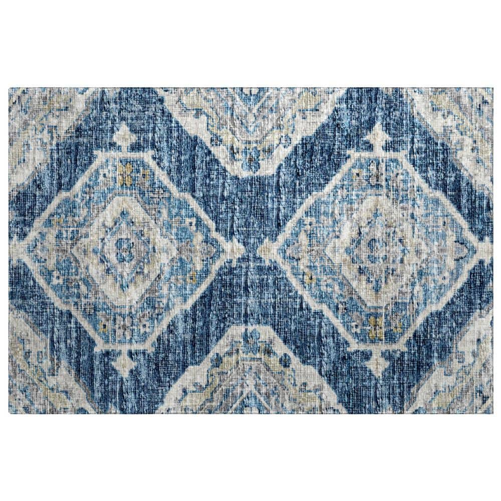 Dream Shag Premium Machine Washable Abstract ADS91 Blue 3 ft. x 4 ft. Area Rug price history on PriceWatchPro