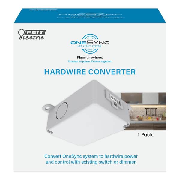 Feit Electric White Onesync Under Cabinet Hardwire Converter