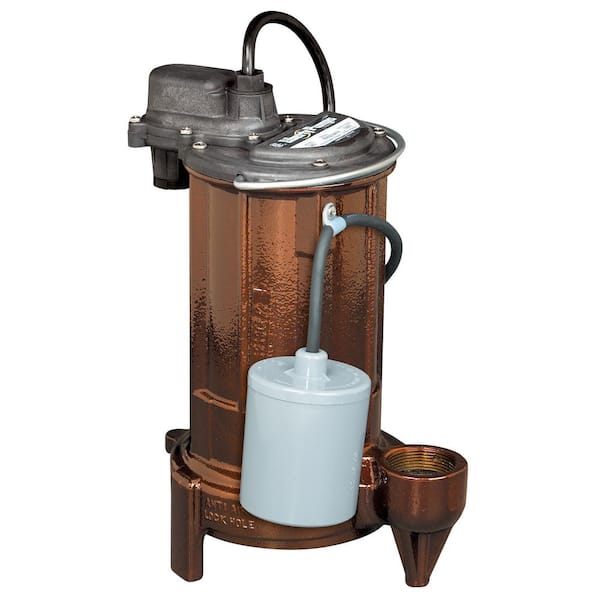280-Series 1/2 HP Submersible Effluent Pump with Float 10 ft. Cord