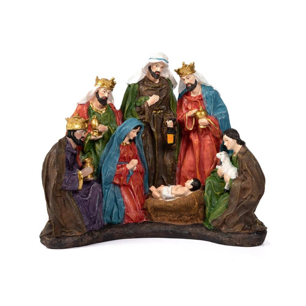 Home Accents Holiday 10.5 in. Nativity Scene 88B0793B The Home Depot