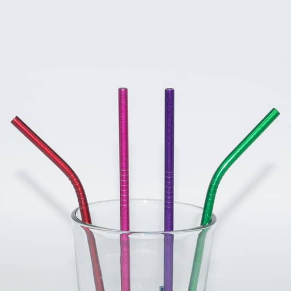 Christmas Tree Accent Glass Straw with Cleaning Brush - Drinking