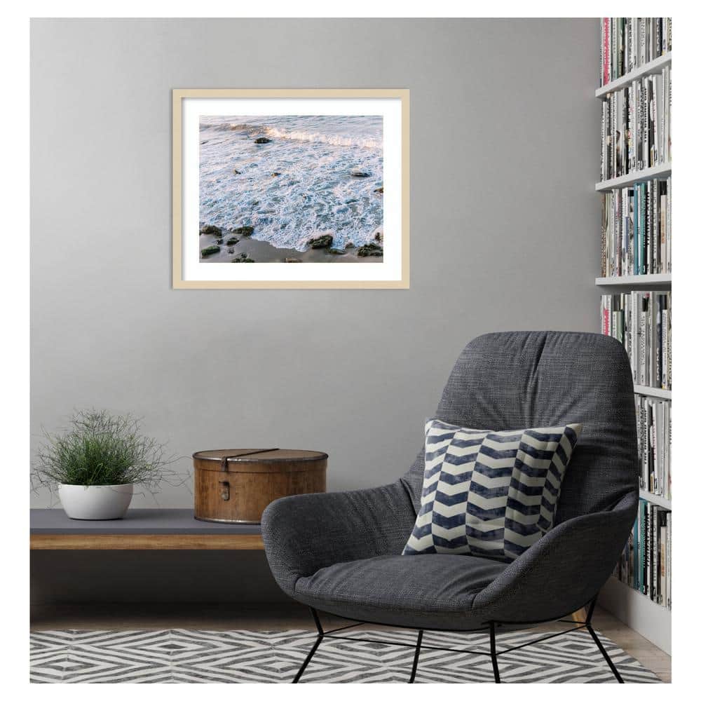 Low Tide II Coastal Landscape Photography in Natural Wood Frame