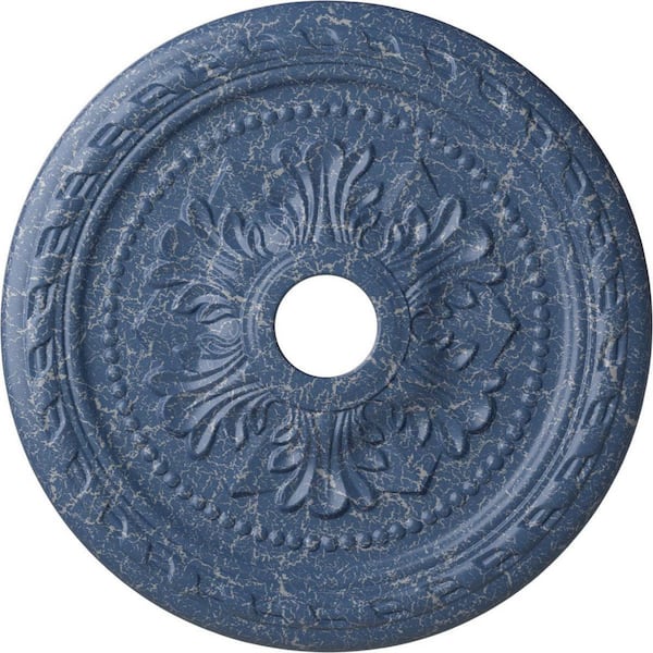 Ekena Millwork 1-5/8 in. x 23-5/8 in. x 23-5/8 in. Polyurethane Palmetto Ceiling Medallion, Americana Crackle