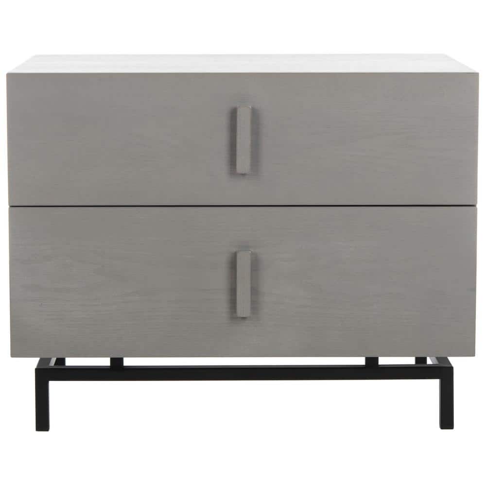 Herschel Grey and Black 3-Drawer Storage Cabinet
