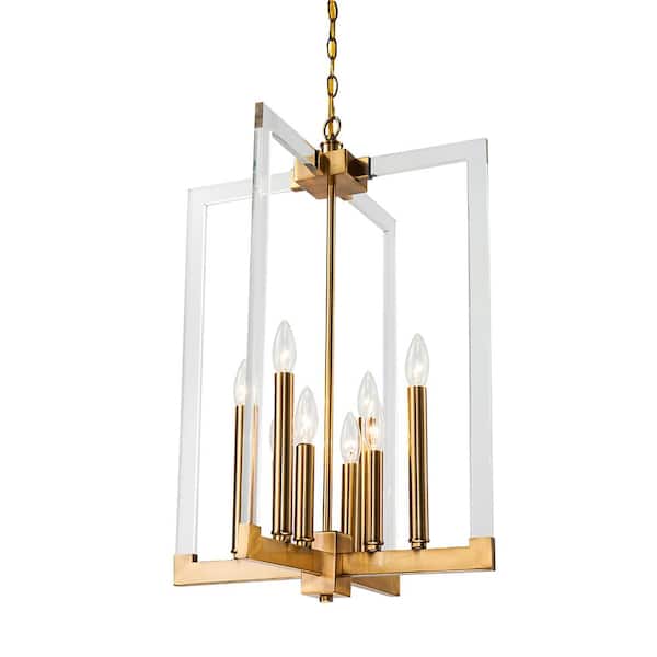 Unbranded Itzayana 7-Light Bronze Geometric Candlestick Chandelier