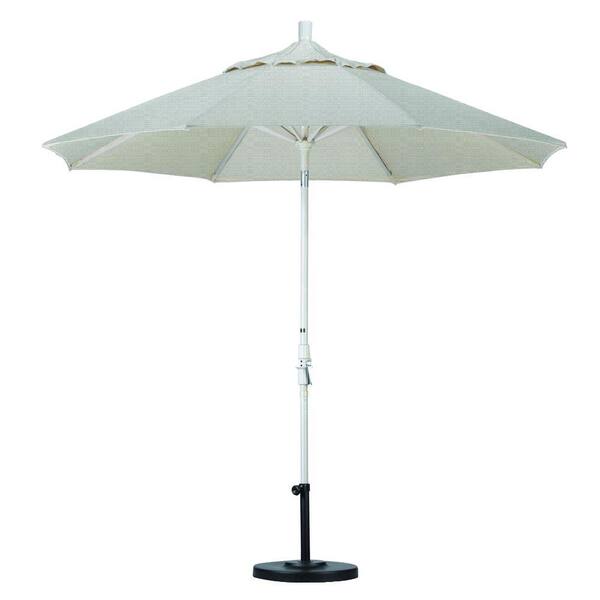 California Umbrella 9 ft. Aluminum Collar Tilt Patio Umbrella in Granite Olefin