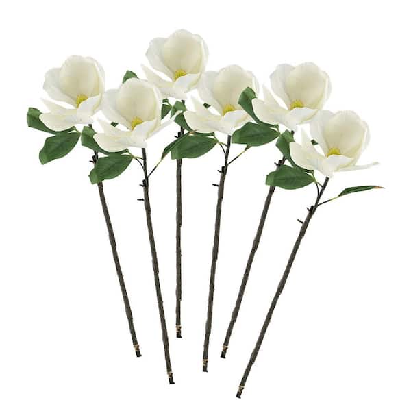 30 in. White Artificial Assorted Flowers Floral Arrangements