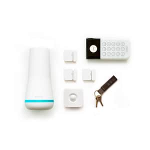 Smart Home Security System (7 pc.) with Base Station, Siren, Keypad, Motion Sensor, 3 Entry Sensors, and Key Fob