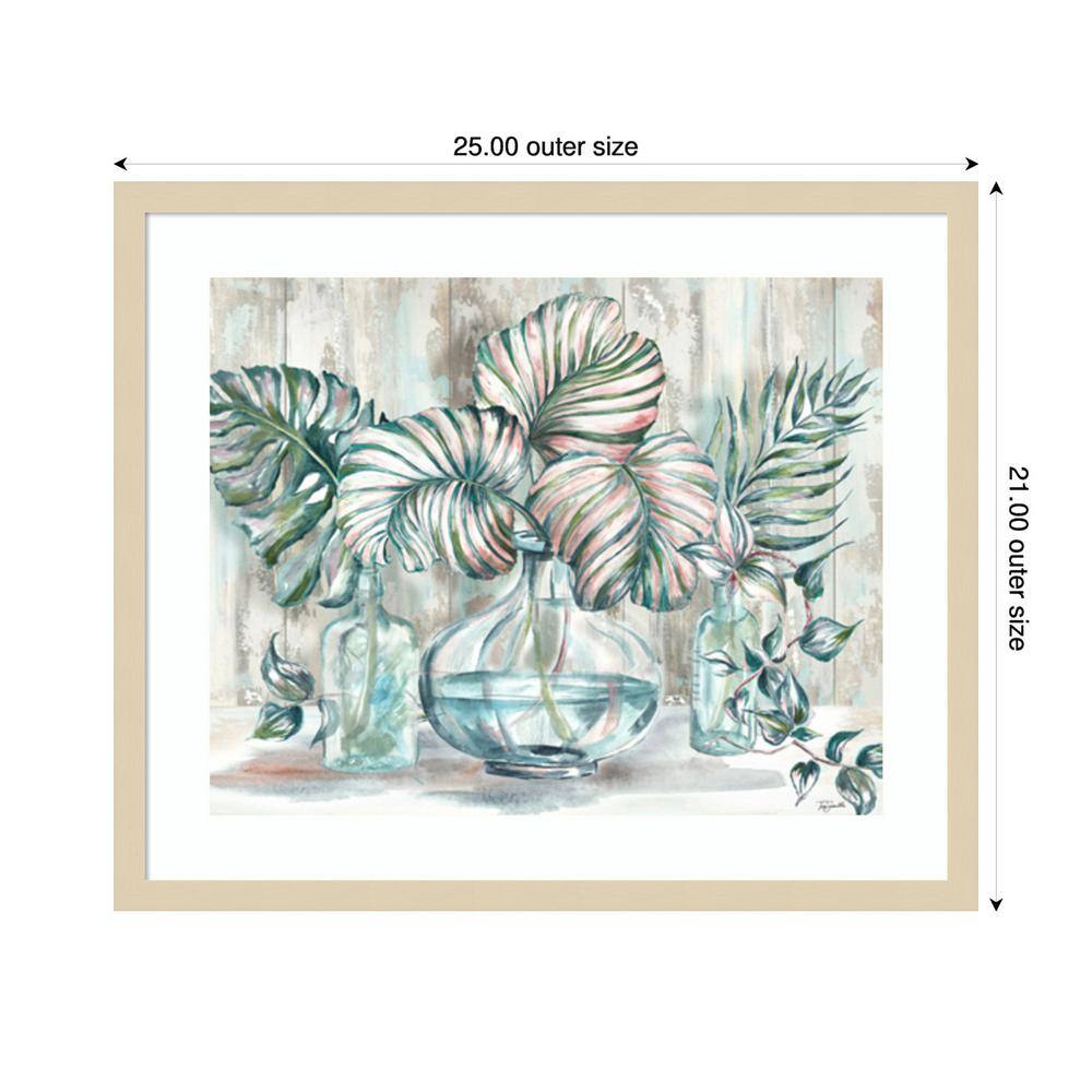 Island Tropics Still Life Natural Wood Framed Wall Art