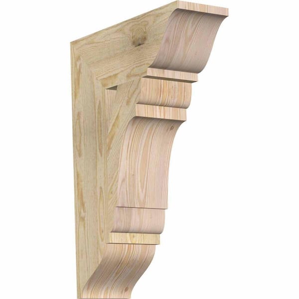 Ekena Millwork 6 in. x 26 in. x 18 in. Douglas Fir Olympic Traditional Rough Sawn Bracket