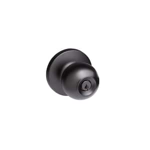 Oil Rubbed Bronze Commercial Storeroom Ball Knob Trim with Lock for Panic Exit Device