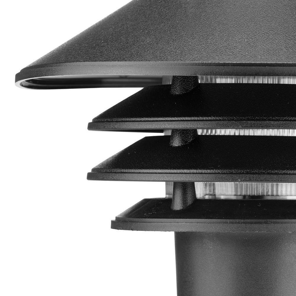 Newport Black Resin Outdoor Post Lantern with Prismatic Diffuser
