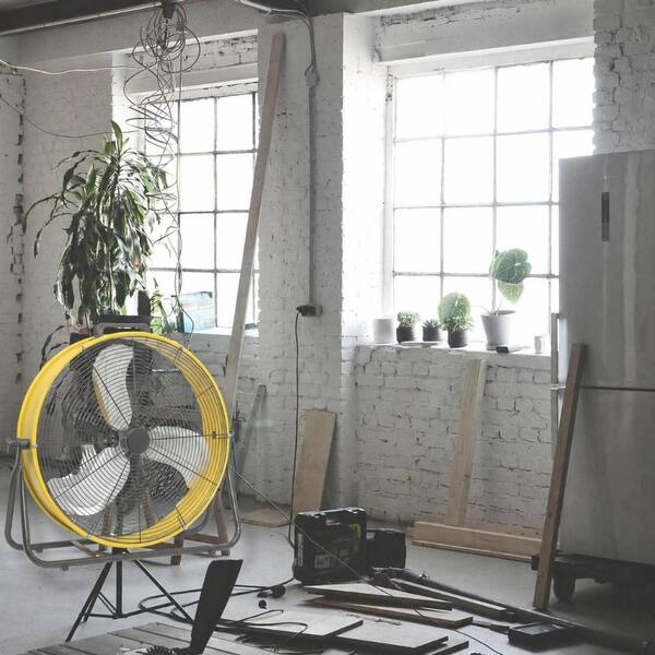 ハムファン WOCK 24 in. Yellow 8300 CFM High Velocity Industrial Drum Fan, 3