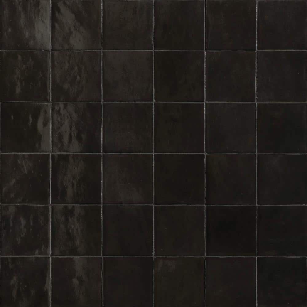 Zellige Neo Carbone Glossy 4 in. x 4 in. Glazed Ceramic Undulated Wall Tile (7.98 sq. ft./case) price history on PriceWatchPro
