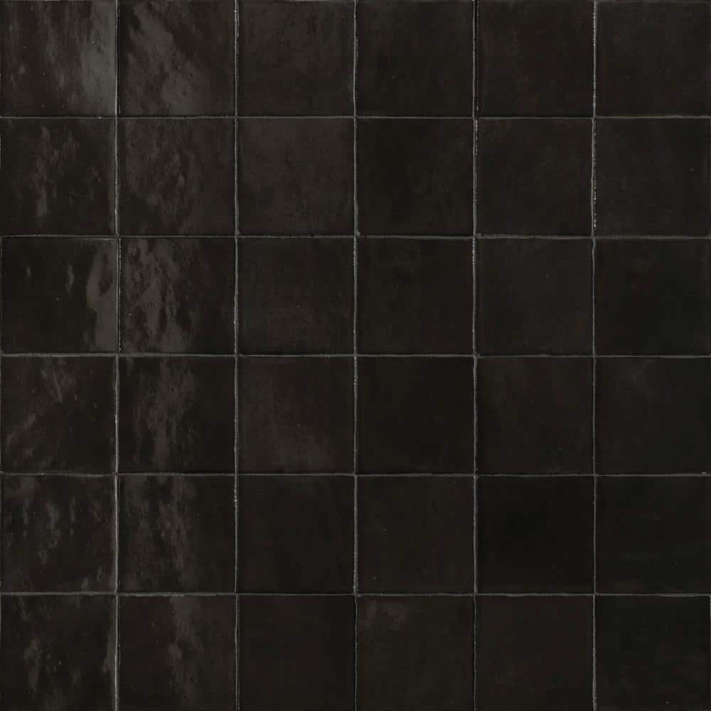 Timeless Jet Black 4x10 Beveled Ceramic Tile Glossy – Tilezz