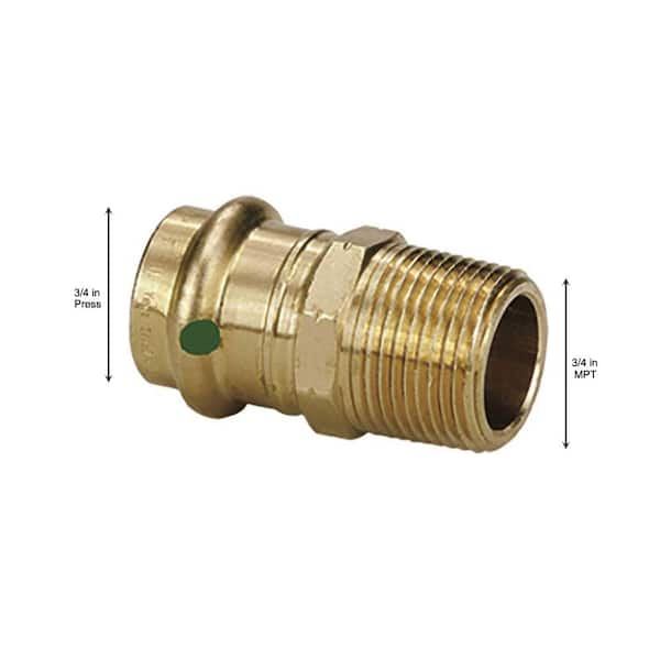 ProPress 3/4 in. Press x 3/4 in. MPT Zero-Lead Bronze Adapter