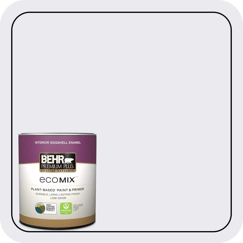 1 qt. #650E-1 Lace Cap Eggshell Enamel EcoMix Plant-Based Interior Paint & Primer price history on PriceWatchPro