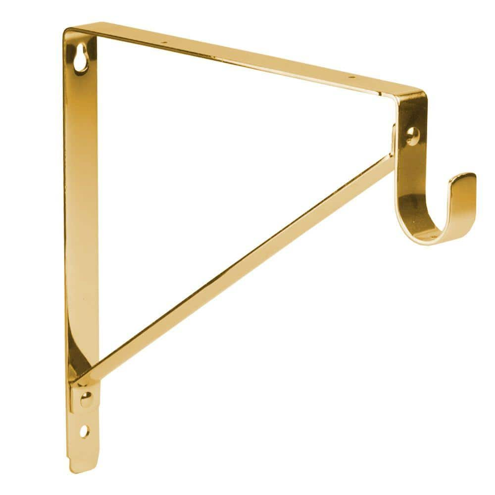 Lido Designs 12 in. x 10 in. Polished Brass Heavy-Duty Rod and