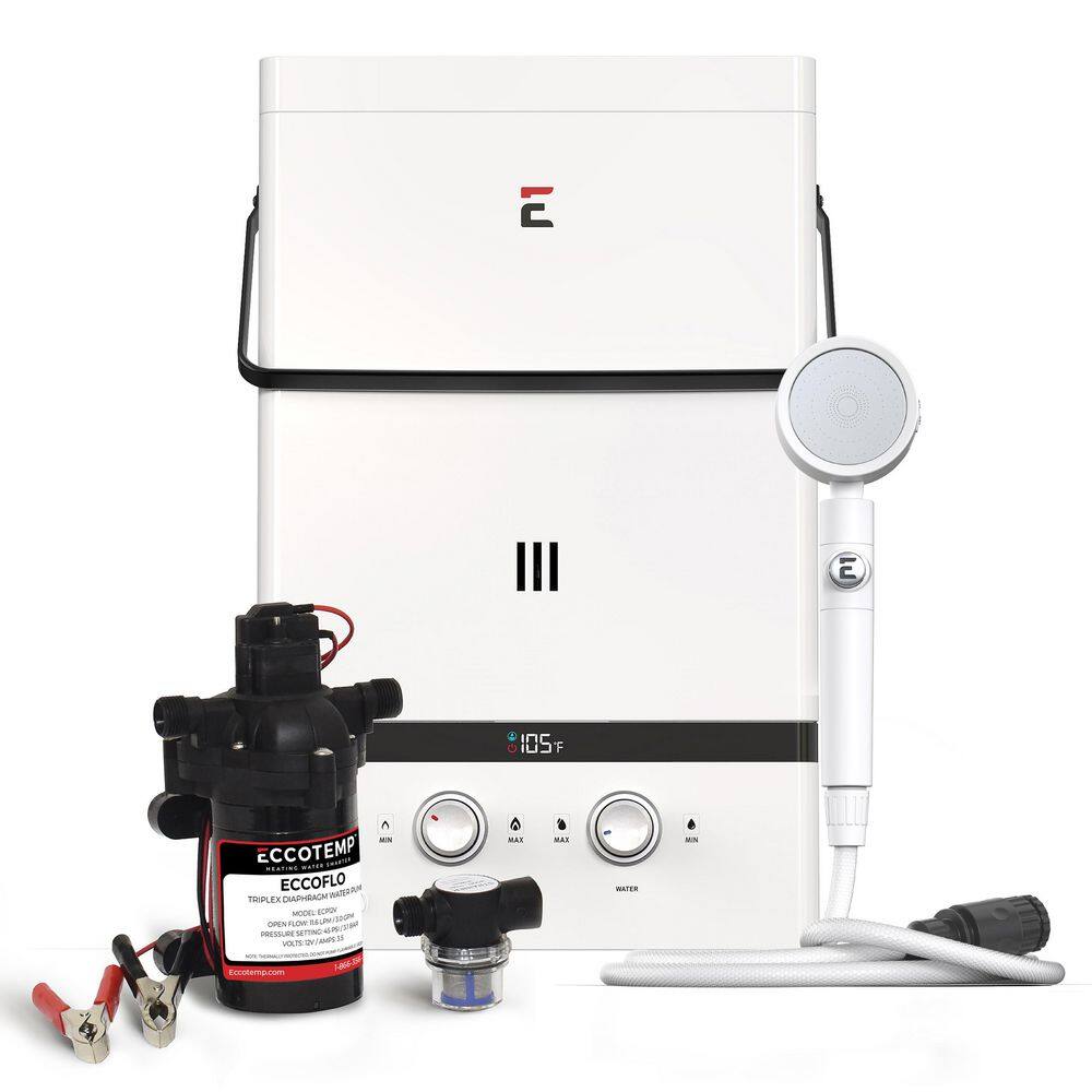 Luxe 3.0 GPM Portable Outdoor Gas Tankless Water Heater with EccoFlo Diaphragm 12-Volt Pump and Strainer price history on PriceWatchPro