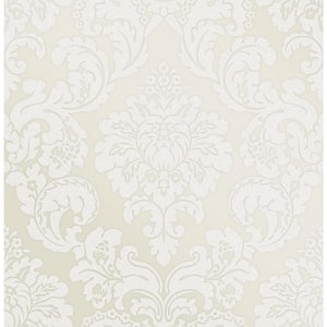 Margot Cream Damask Strippable Wallpaper (Covers 56.4 sq. ft.)
