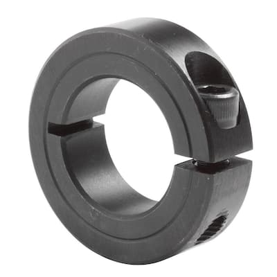 1 1/2 inch OD 3/4 inch X 5/8 inch bore 2 1/4 inch length Black Oxide Plating Clamping Coupling 1/4-28 x 5/8 Clamp Screw Climax Part 2ISCC-075-062KW Mild Steel 