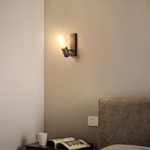 2.76 in. 1-Light Matte Black Vintage Industrial Bulb Wall Sconce for Bathroom Stair Bedroom