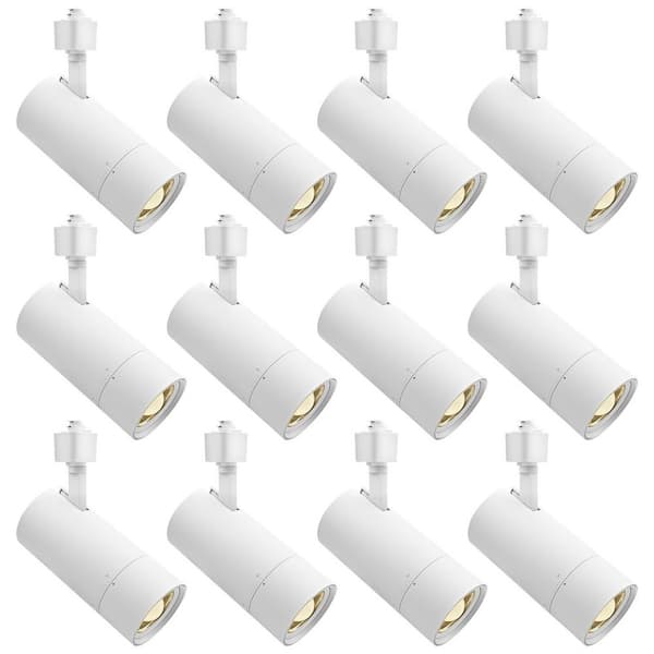 3 In. Zoomable LED Track Light, 5CCT, CRI90, 30W, 2100LM, Dimmable, 358° + 90° Tilt & 20°-50° Beam, ETL, White 12 Pack