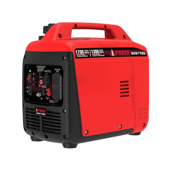 1700-Watt Recoil Start Gasoline Powered Ultra-Light Inverter Generator with 60cc OHV Engine and CO Sensor Shutdown