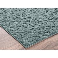 Garland Rug Ivy Sea Foam 5 ft. x 7 ft. Floral Area Rug CL010N06008408