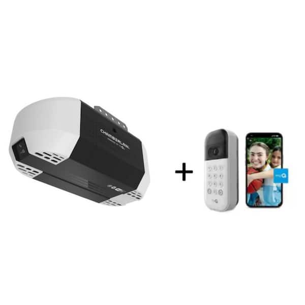 1 HP Smart Belt Drive Garage Door Opener with Video, Battery Backup, 2 x 3 Button Remotes, Motion WC Plus VKP