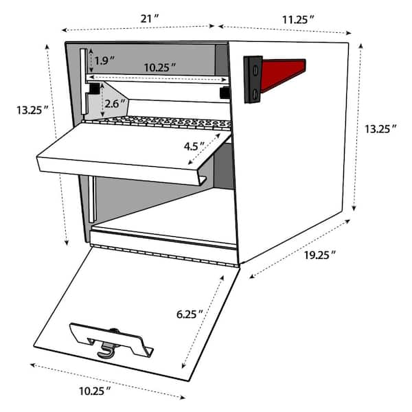 Mail Boss Locking Post-Mount Mailbox with High Security Reinforced