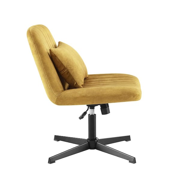 Art Leon Athen Caramel Velvet Height Adjustable Swivel Accent Side