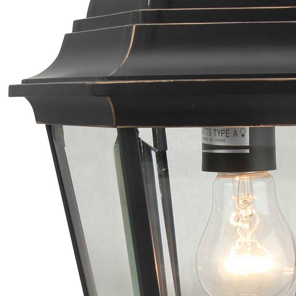 Imperial Black Dimmable Lantern Sconce with Clear Glass