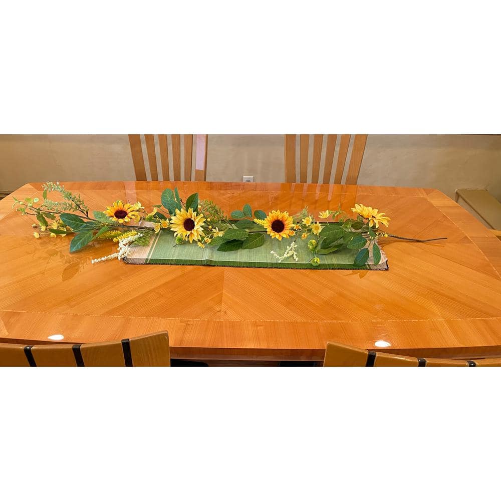 Artificial Maple Leaf Garland with Berries and Sunflowers 5ft Winter Decorati 