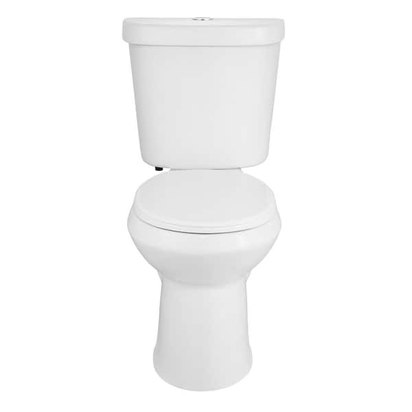 Flory【ふろーりー】 ２台 Glacier Bay 2-piece 1.1 GPF/1.6 GPF Dual Flush Round Toilet in