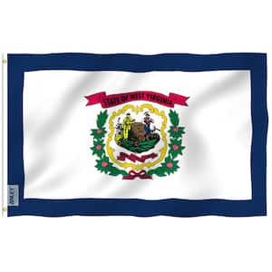 Fly Breeze 3 ft. x 5 ft. Polyester West Virginia State Flag 2-Sided Flags Banners with Brass Grommets and Canvas Header