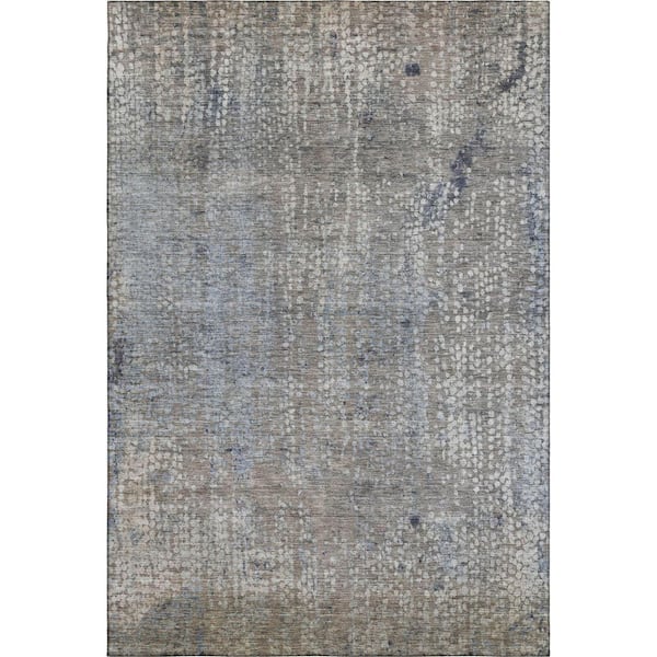 Mayfield Premium Machine Washable Abstract AMF2087 Taupe 5 ft. x 7 ft. 6 in. Area Rug