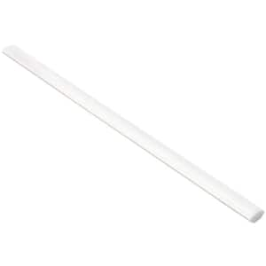 Barnet White 0.6 in. x 12 in. Matte Ceramic Pencil Tile