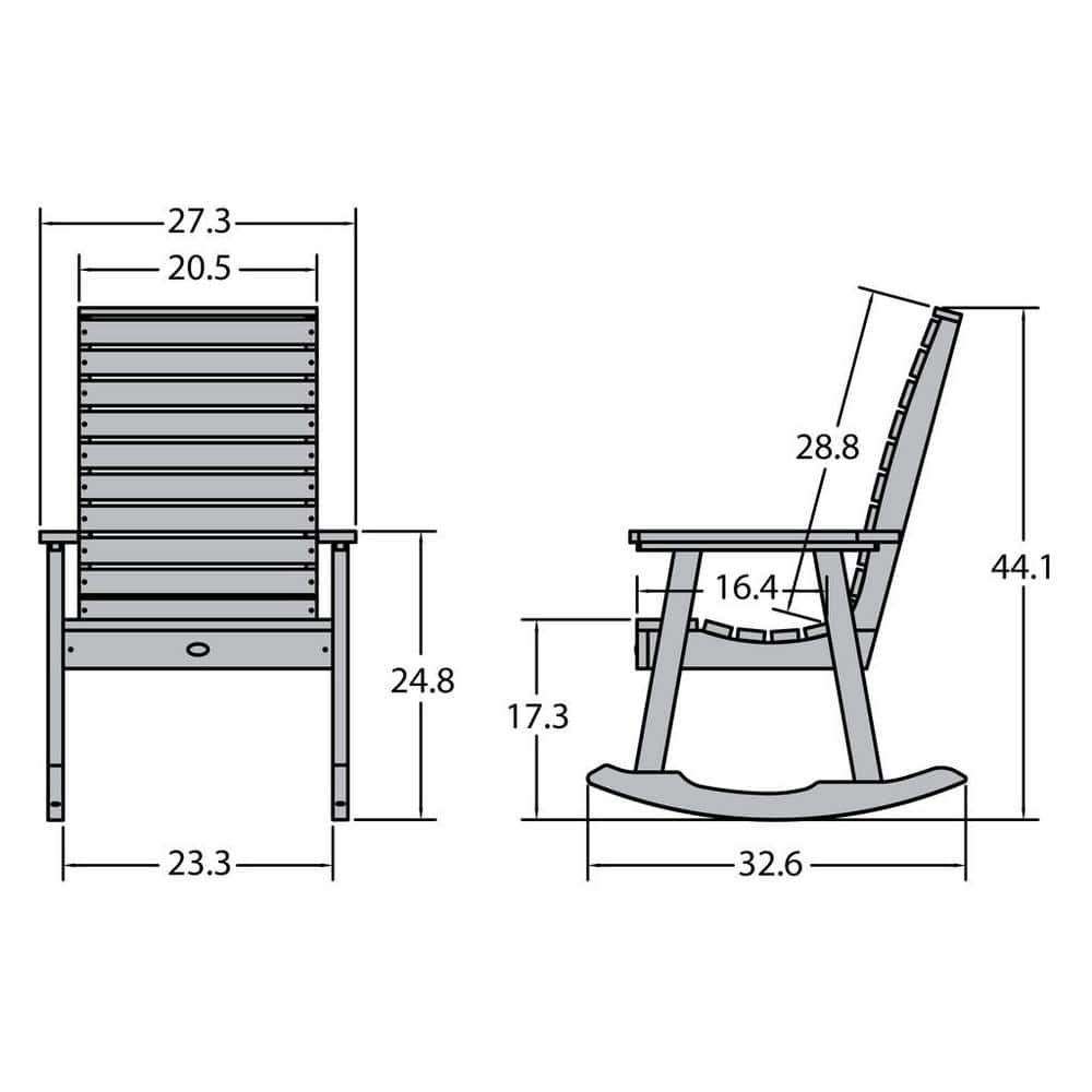Coastal Teak Synthetic Wood Weatherly Rocking Chair