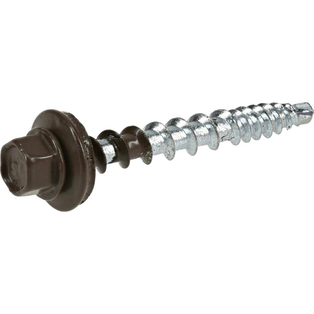 Everbilt #10 x 1-1/2 in. Brown Head Roofing Screw 1 lb.-Box (98-Piece)  116164 - The Home Depot