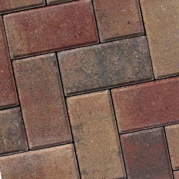 interlock Holland 8.5 in. x 4.25 in. x 2.375 in. Rectangle Antique Copper FM Concrete Paver (280-pieces/69 sq. sf./Pallet)