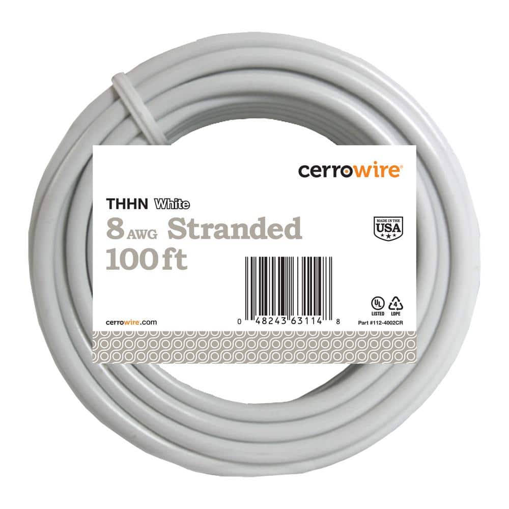 18 awg SPT-1 Wire - WHITE - 500 Ft. Roll (5080-W)