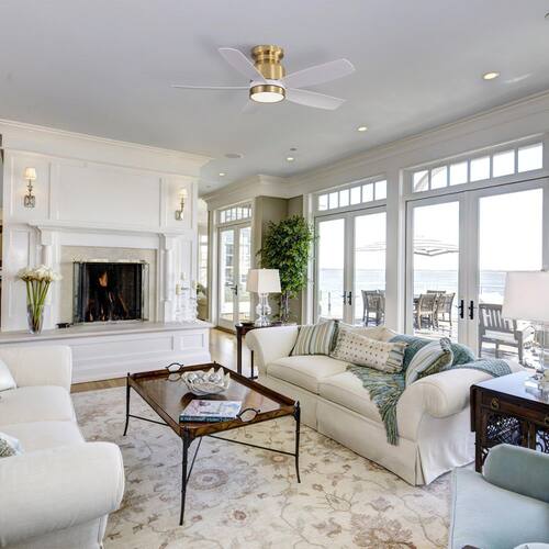 42 in. Glod Indoor/Outdoor Ceiling Fan with Dimmable 3-Color LED Lights and 6-Speed DC Remote Ceiling Fans With Lights