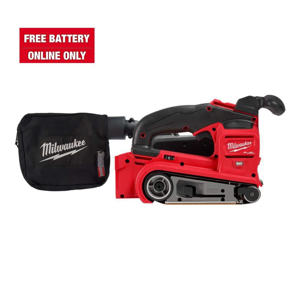 Milwaukee M18 FUEL 18Volt LithiumIon Cordless Belt Sander (ToolOnly) 283220 The Home Depot